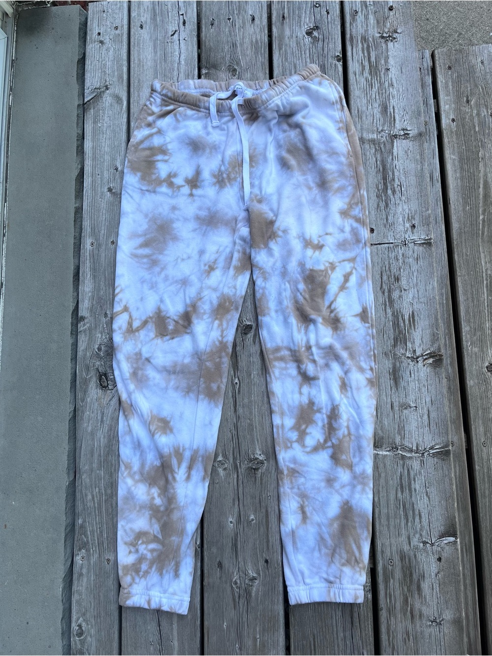 Garage Gold White Tie Dye Track Pants Size Small